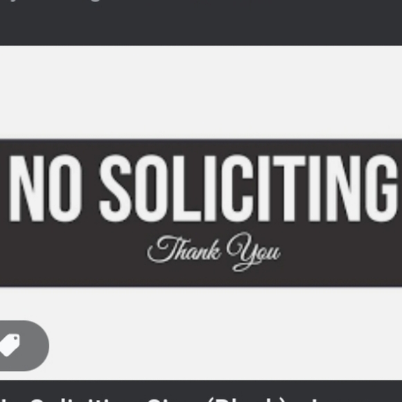 No Soliciting - Picture 1 of 1